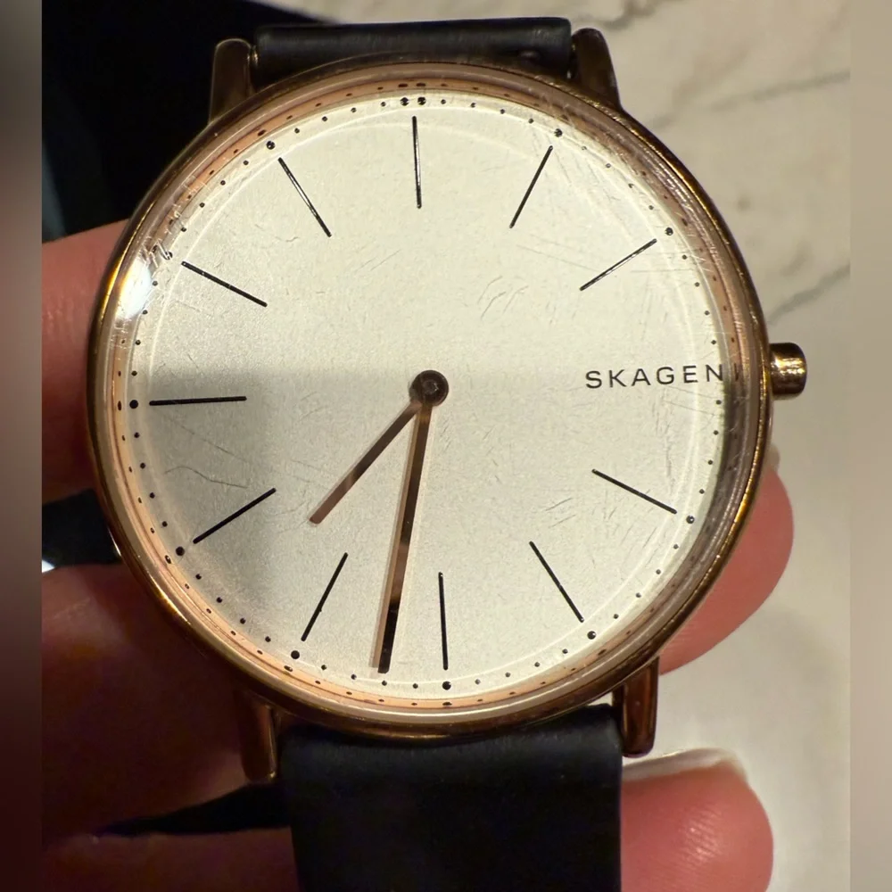 Skagen Signatur SKW6430, Black and Gold with White Face